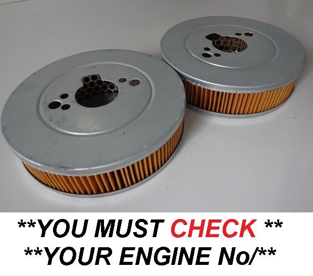 AIR FILTERS x2 (Triumph 2000 Mk2 Saloon) (** See Eng. No/ **) (**From 1968- 73 Only**) 